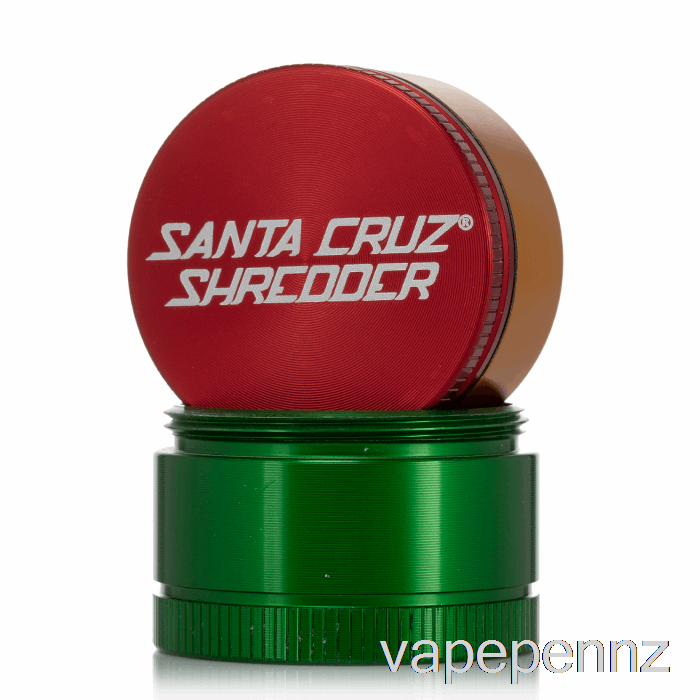 Santa Cruz Shredder 1.6inch Small 3-Piece Grinder Rasta (40mm) VAPE NZ
